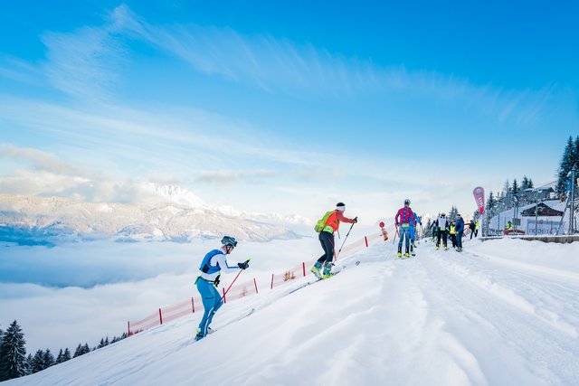 Man kann am Hahnbaum in St. Johann am 16. Februar 2019 von 7:00 - 19:00 Uhr so viele Höhenmeter für den guten Zweck sammeln, wie man möchte.