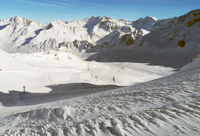 Ein aktuelles Bild vom Kaunertaler Gletscher.