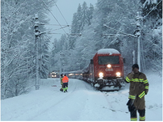 Evakuierung des ÖBB Nachtzuges
