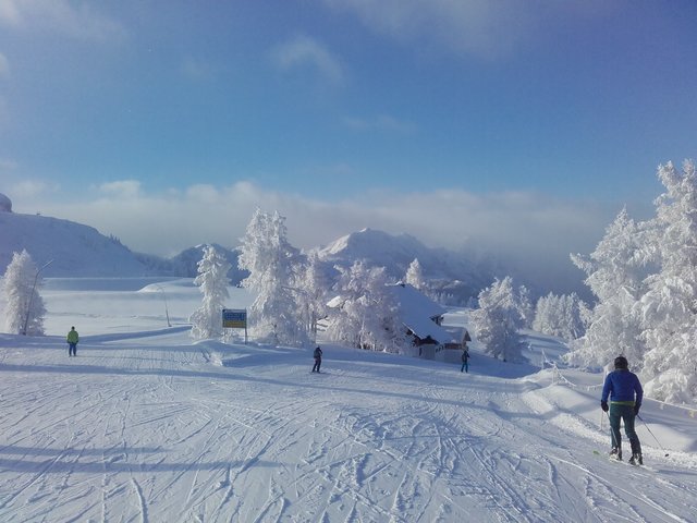Auch im Skigebiet Hinterstoder ist die Saison bereits in vollem Gange.