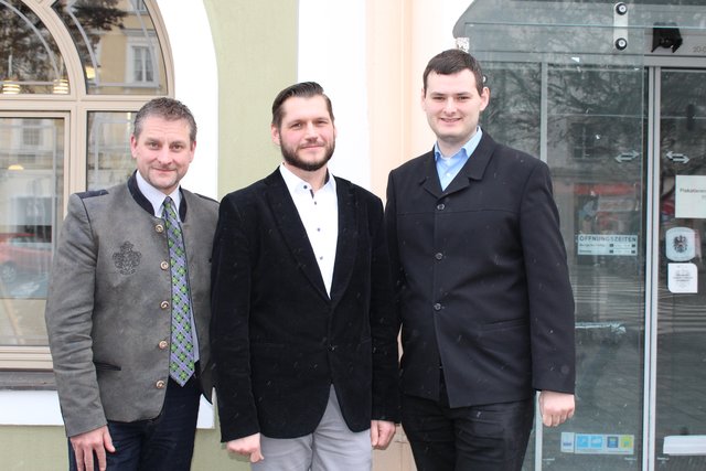 LAbg. David Schießl, Bürgermeisterkandidat Markus Klepp und FP-Ortsparteiobmann Andreas Lutsch.