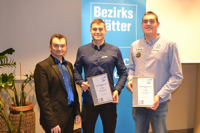 Foto Sportler: Michael Strini mit Adam und Nico Wiener