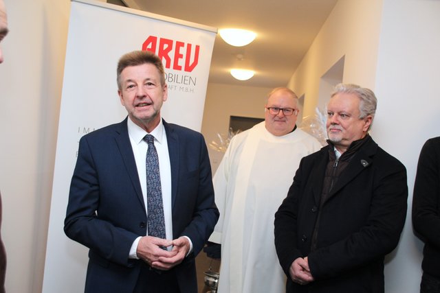 Bürgermeister Albert Ortig, Josef Fuchs und Gerald Hommer (AREV). | Foto: Doms