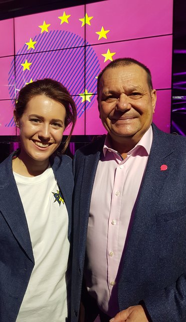 Vorbereitung auf die Europa-Wahl: NEOS-Spitzenkandidatin Claudia Gamon und NEOS-Burgenlandkandidat Eduard Posch