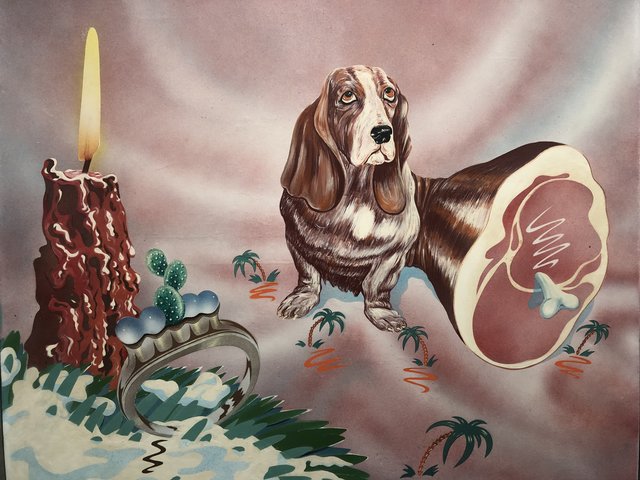 "Weihnachtliches Stillleben mit Dackelstelze" entstand 1969.