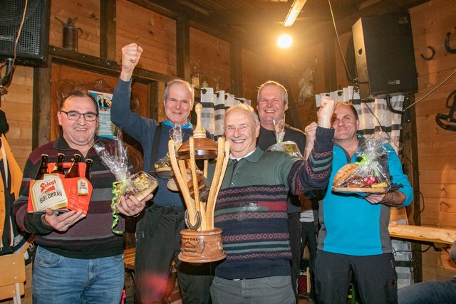 Die Gewiner der Moarschaft „Gasthaus Lirk“ aus Obergrünburg