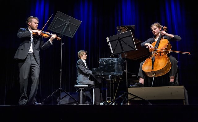 Florian, Lukas und Sarah Moser begeisterten als Mosertrio im Emailwerk Seekirchen. | Foto: Leo Fellinger