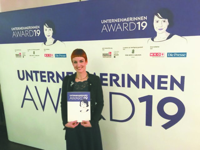 Die Feldkircherin Marion Reichart bei der Preisverleihung in Wien | Foto: WKO