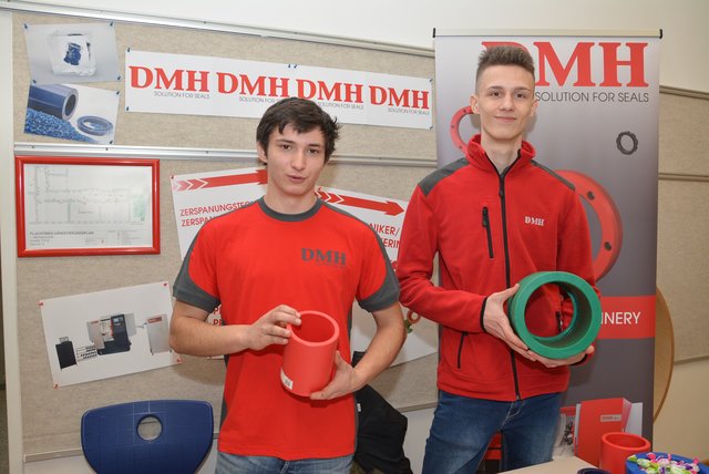 &lt;f&gt;DMH-Lehrlinge&lt;/f&gt; Ivo Opačak (re.), Hubert Pfaffenthaler.