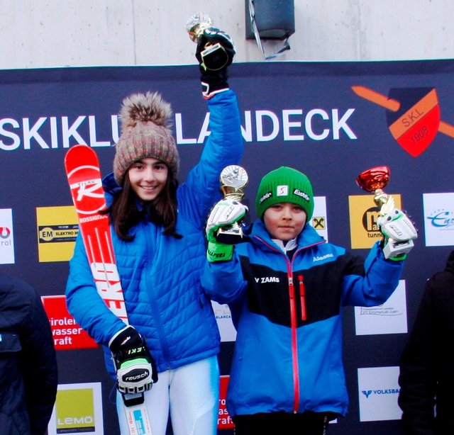 Die beiden Stadtkindermeister  Silan Ergoglu und Matthäus Zangerle. | Foto: Schiklub Landeck