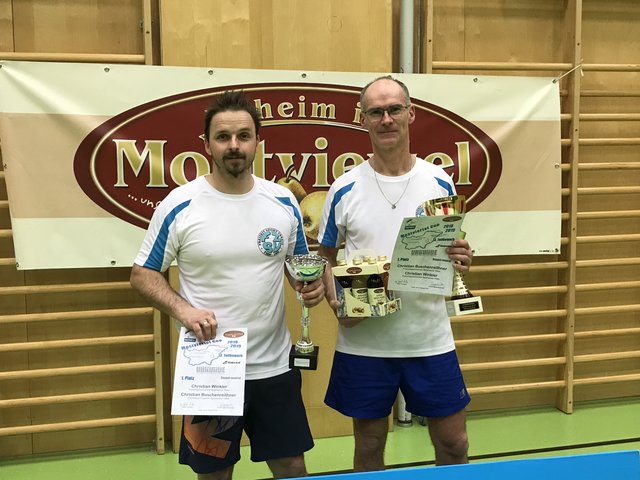 Die Sieger beim Mostviertelcup in Krems 
v.l.n.r. Christian Winkler und Christian Buschenreithner