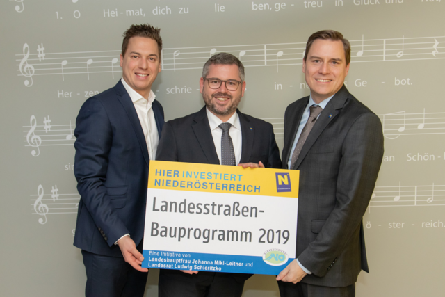 LA Bernhard Heinreichsberger, LR Ludwig Schleritzko, LA Christoph Kaufmann. | Foto: ÖVP