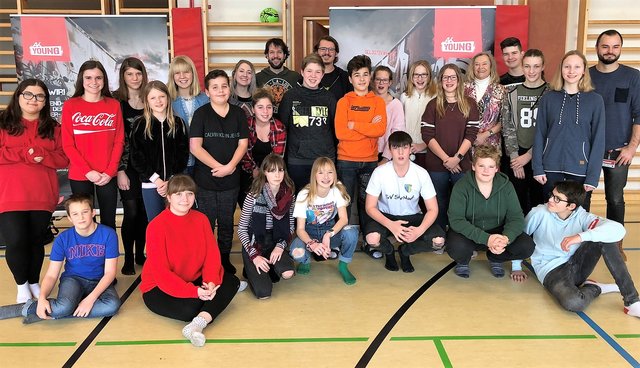 Informatives und interaktives AK YOUNG Jugendtheater zum Thema "Alkohol" für die 100 Schüler der NMS Hausleiten. | Foto: AKNÖ/Alexander Sommer