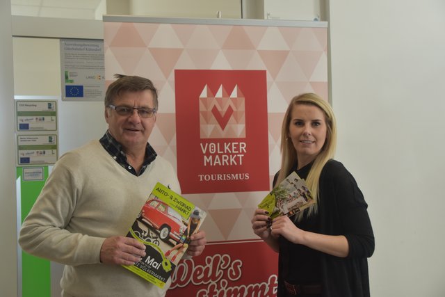 Der Wirtschaftsverein Völkermarkt mit Obmann Karl Kräuter und Geschäftsführerin Nicole Malle freuen sich auf die heurigen Veranstaltungen in Völkermarkt.