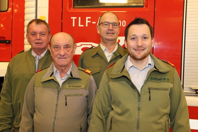 Anton Scharinger, Karl Mitterlehner, Ferdinand Roßpickhofer und Christian Schrattenholzer (v. l. n. r.).