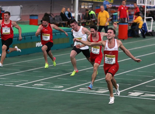 Markus Fuchs sprintet in 6,65 Sekunden zum Staatsmeistertitel, zum niederösterreichischen Rekord und zum 4. Platz in der ewigen österreichischen Bestenliste | Foto: © ÖLV/Katzenbeisser