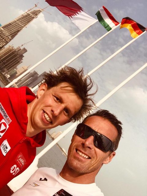 David Brandl (links) mit Trainer Marco Wolf | Foto: Wolf