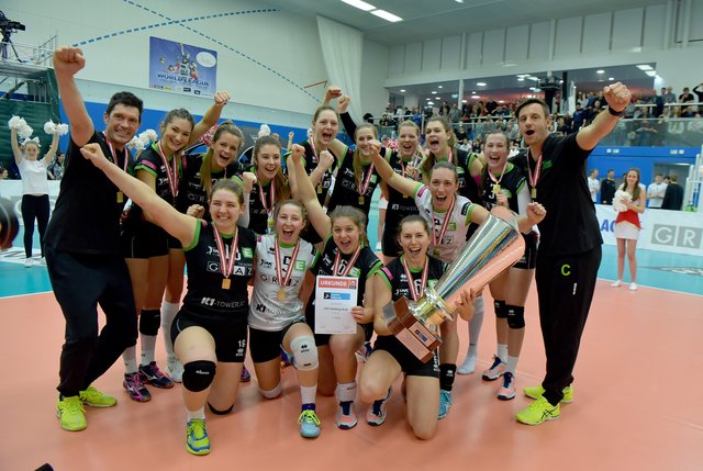 Die Damen des UVC Graz wollen ihren Cuptitel aus dem Vorjahr verteidigen. | Foto: GEPA