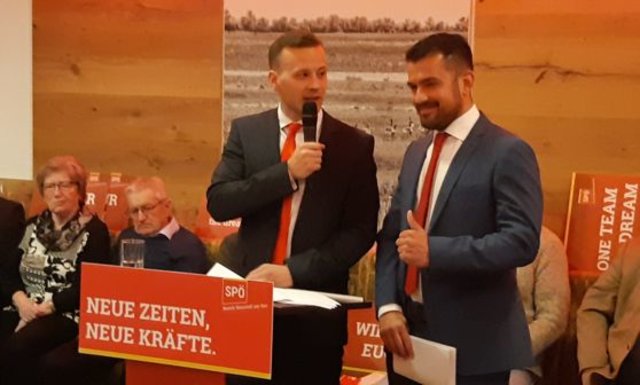 Das neue Duo an der SPÖ-Spitze im Bezirk Neusiedl am See: Maximilian Köllner und Kilian Brandstätter | Foto: SPÖ Burgenland