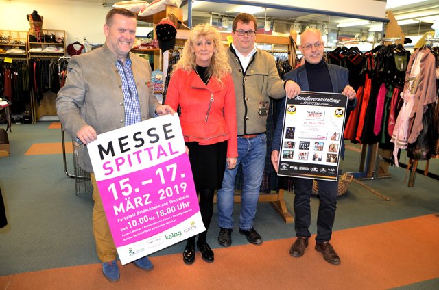 Kündigten das Benefizkonzert an: Dirk Drechsler, Ingrid Kaltenbacher, Benjamin Strübl und Hans-Jürgen Sternath