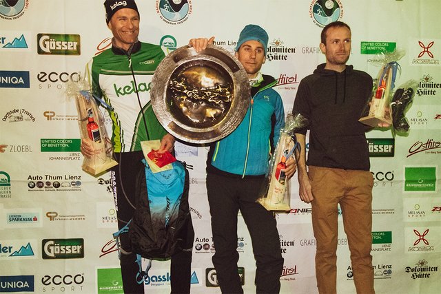 Die drei schnellsten Herren der Sportklasse: Niklas Kröhn (2.), Martin Weißkopf und Matthias Klocker (re.)