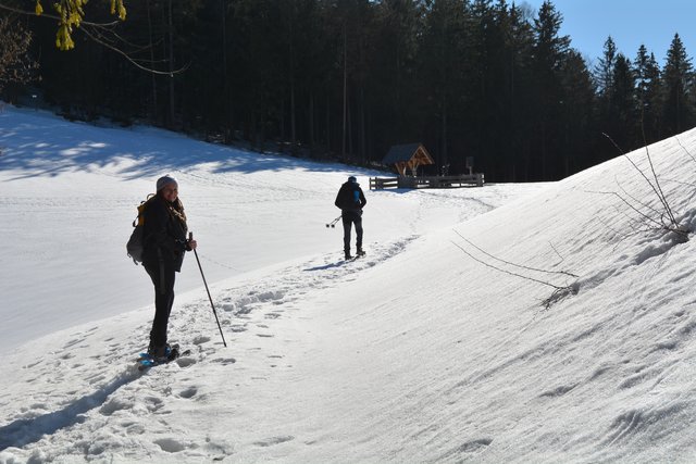 Schön liegt der Mostbrunnen da: Über den Dienstbergsattel ging's auf den Hochschlag und weiter auf den Gipfel des Runzelbergs. | Foto: Roland Mayr
