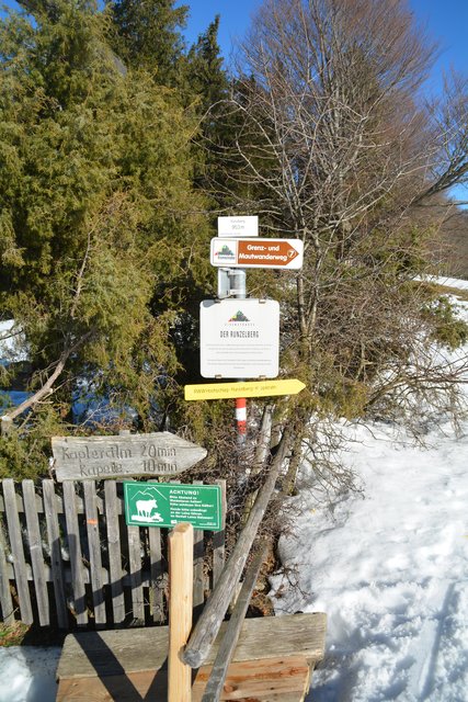 Schneeschuh-Wanderung mit Regionauten: Endlich angekommen beim Gipfelkreuz am Runzelberg. | Foto: Roland Mayr