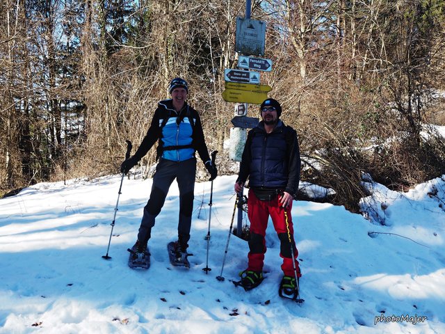 Schneeschuh-Wanderung mit Regionauten: Franz Sturmlechner aus Oberndorf an der Melk und Roland Mayr aus Scheibbs. | Foto: Manuela Majer