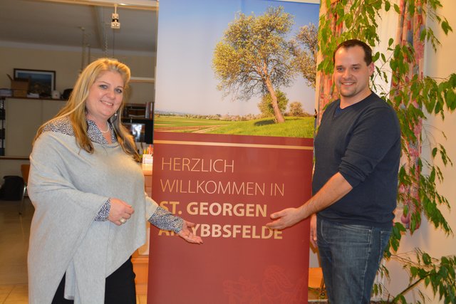 St. Georgens neuer Bürgermeister Christoph Haselsteiner mit seiner neuen Vize-Ortschefin Gerlinde Fink.