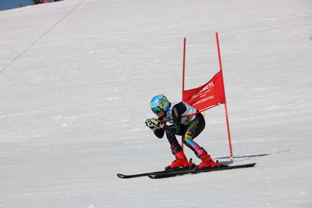 Viktoria Schilcher auf dem Weg zu ihrer Goldmedaille.