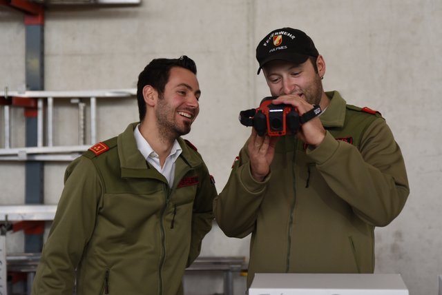 Test der neuen Wärmebildkameras – sie werden zu Personenfindung bei Rauch benötigt. | Foto: HFM Anton Wegscheider