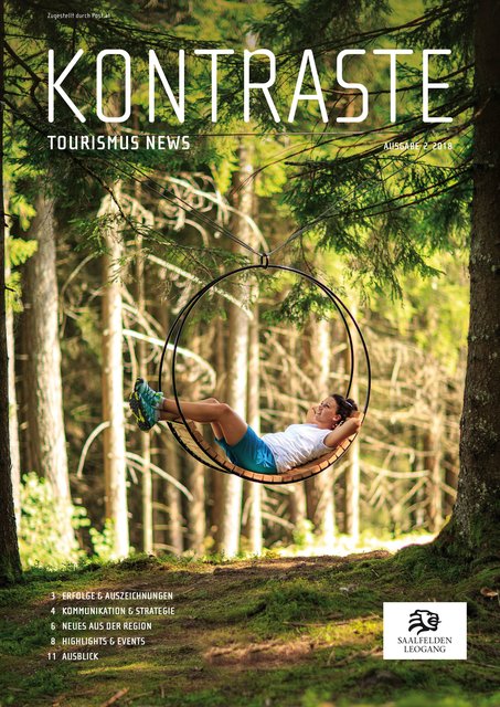 Das Titelblatt der „Kontraste“-Ausgabe 2/2018. | Foto: TVB Saalfelden Leogang
