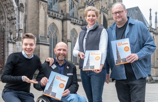 Dombotschafter Alois Mühlbacher, Walter Ablinger, Gotho Griesmeier und Günther Lainer.