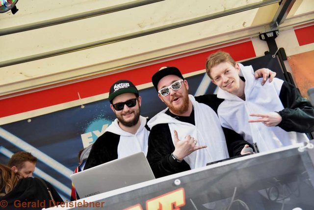 Die DJ´s LukeB, Manuel Ramirez und Chris Mastermind