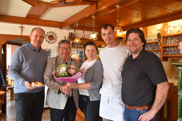 Friedrich Wintschnig, Gottfried Wedenig, Florentina Tolan und ihr Mann Gregor sowie Wolfgang Stefitz