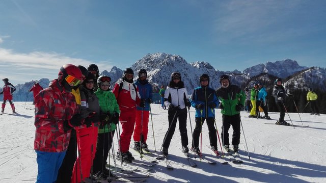 Der Sk Askö Greuth verbrachte einen Skitag am Monte Lussari | Foto: KK (3)