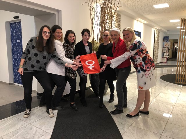 Dynamisches SPÖ-Frauen-Team: Lucija Jurisic, Anja Benesch, Christine Pichler, Melanie Praxmaier, Jennifer Wallner, Monika Koller und Jenny Baierl.