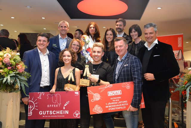 Modisch "top": Modeschülerin Laura-Marie Knauhs aus Markt Hartmannsdorf und Jungdesigner Manuel Essl aus Graz holten sich den ersten Fürstenfelder Fashion Award.