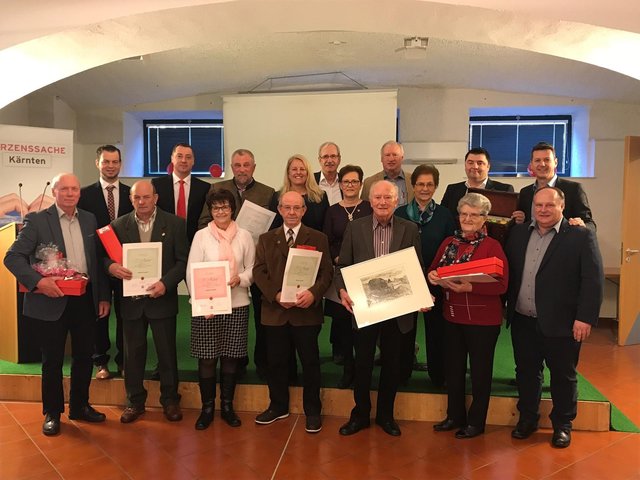 Bei der Jahreshauptversammlung der SPÖ St. Georgen im Lavanttal wurden auch Neuwahlen und Ehrungen durchgeführt