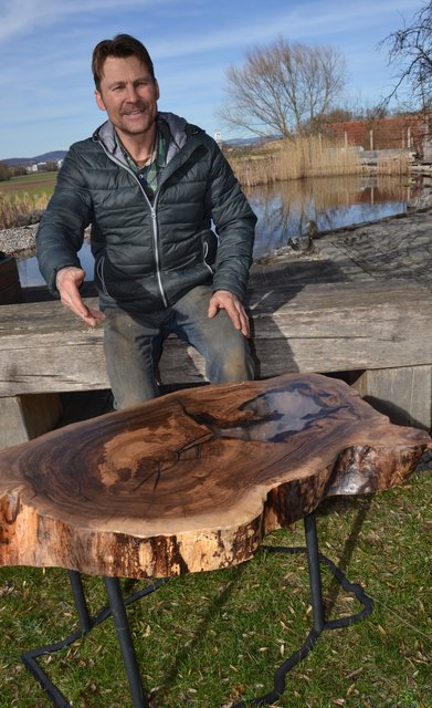 Wolfgang Bumbergers Leidenschaft ist die Holzbearbeitung. | Foto: BRS