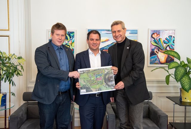 Investieren in die Obersteiermark: General Manager und geschäftsführender Gesellschafter Johannes Arneth, Landeshauptmann-Stellvertreter Michael Schickhofer und Managing Director Gerhard Brix (v.l.). | Foto: Land Steiermark