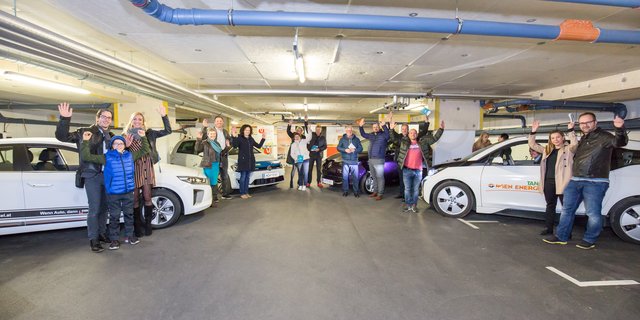 Die E-Autos parken in der Tiefgarage der Wohnanlage, dort werden sie auch aufgeladen. | Foto: Klima- und Energiefonds/APA-Fotoservice/Juhasz