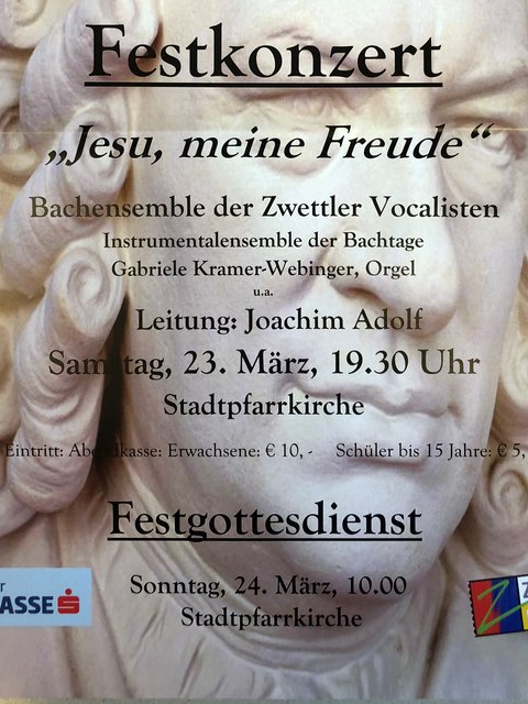 Festkonzert am Samstag, 23. März und Festgottesdienst am Sonntag, 24. März 2019.