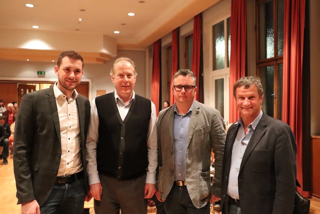 Matthias Pokorn, Peter Kirchengast, Edgar Raffler und Josef Kelz machten in Premstätten Prävention zum Thema.  | Foto: Edith Ertl