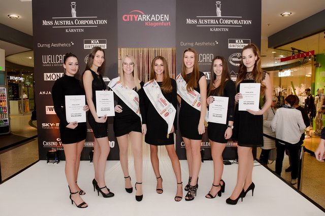 Die sieben letzten Finalistinnen für die "Miss Kärnten"-Wahl 2019