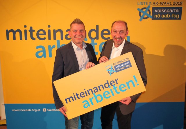 Der FCG-Spitzenkandidat Josef Hager mit Franz Schuhleitner.