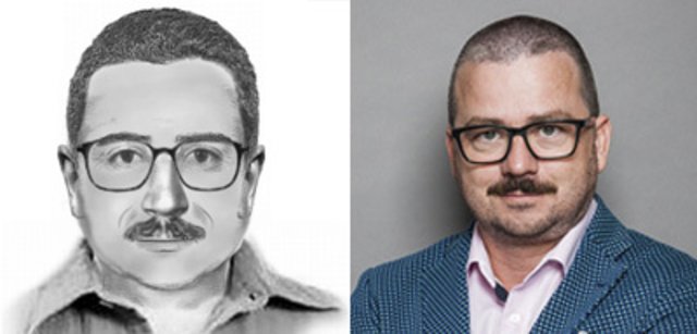 Gesucht – und gefunden: Bezirksblätter NÖ-Chefredakteur Oswald Hicker als Phantombild und in Realität. Heutzutage werden Fahndungsbilder mit dem Computer erstellt. Jemanden aus dem Gedächtnis detailgenau zu beschreiben, ist gar nicht so einfach. | Foto: Petra Weichhart