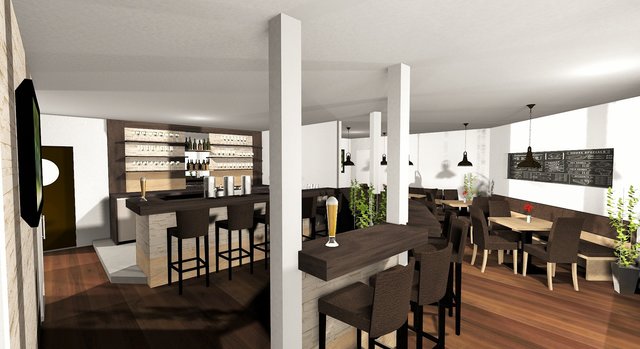 So schön wird das neue Cafe Turbodiesel von Michael Kammeritsch in Bärnbach aussehen. | Foto: Rößl