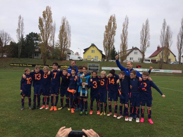 Die U13 A mit Trainer Michael Zodl und Dietmar Wimmer 
Meisterschaft 2018