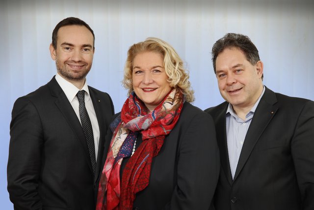 Neue kollegiale Führung: Michael Hubich, Walpurga Auinger und Heinz Kosma (v. li.). | Foto: gespag